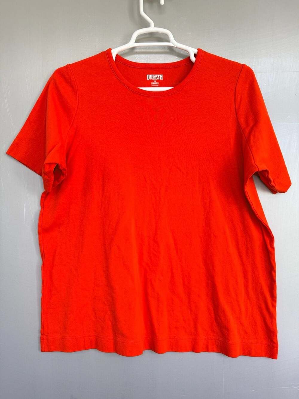 Duluth Trading Co. Longtail T Size 2X Orange Cotton T-Shirt